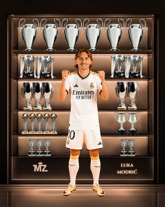 ตำนาน! 🏆 โมดริช คว้าแชมป์กับเรอัล มาดริดแล้ว 27 ถ้วย มากที่สุดในประวัติศาสตร์สโมสร!